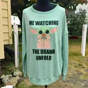 Star Wars Me Watching Drama Unfold Pullover Sweater Large